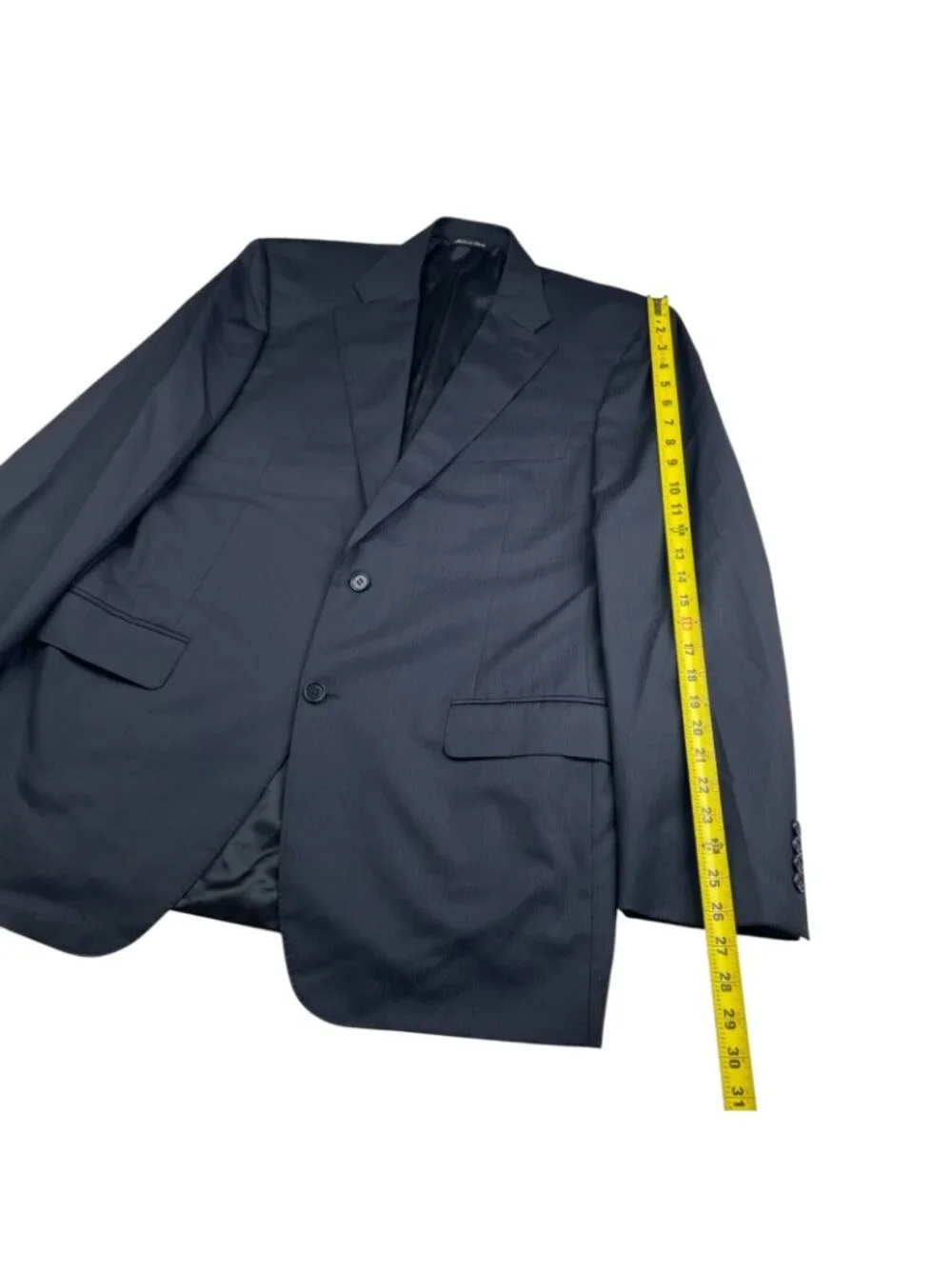 Canali Men's 100% Wool 2-Button Blazer Navy Blue Stripe • Italy • 44L